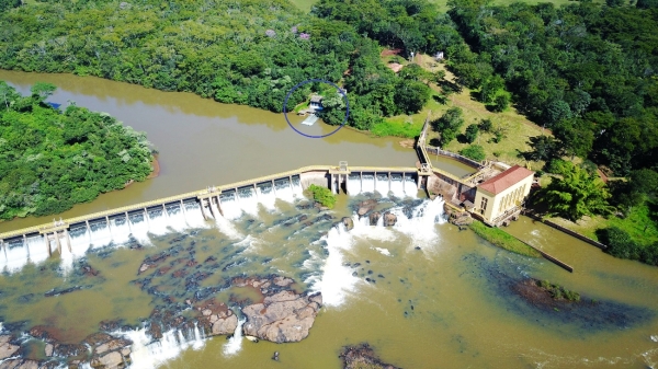 Captação de água da SAE no Rio Tijuco